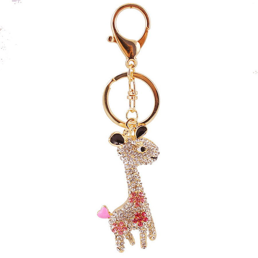 Simple Style Giraffe Alloy Inlay Rhinestones Women's Keychain display picture 10