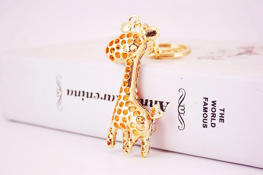 Simple Style Giraffe Alloy Inlay Rhinestones Women's Keychain display picture 11