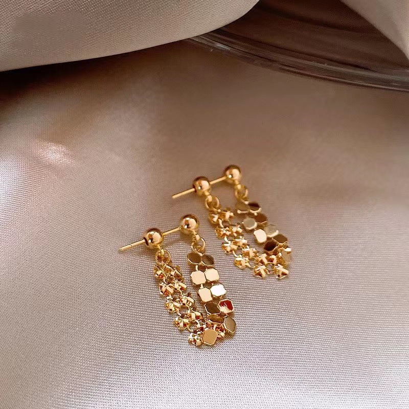 1 Pair Vintage Style Solid Color Plating Metal Copper Drop Earrings display picture 1