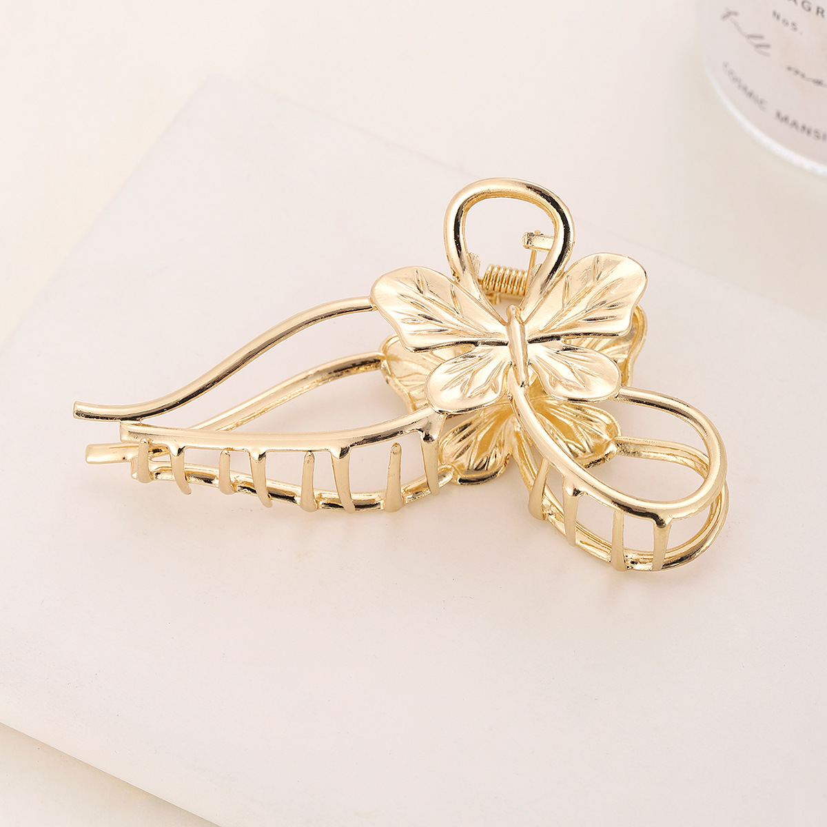 Women's Simple Style Butterfly Metal Plating Hair Claws display picture 4