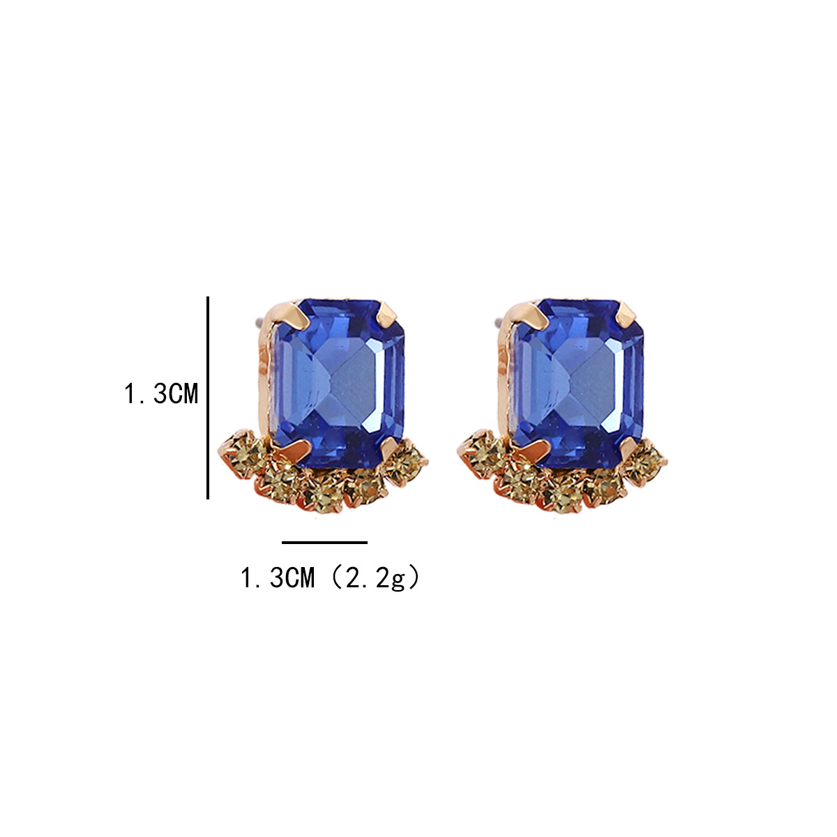 1 Paar Einfacher Stil Geometrisch Einfarbig Überzug Künstlicher Kristall Ohrstecker display picture 1