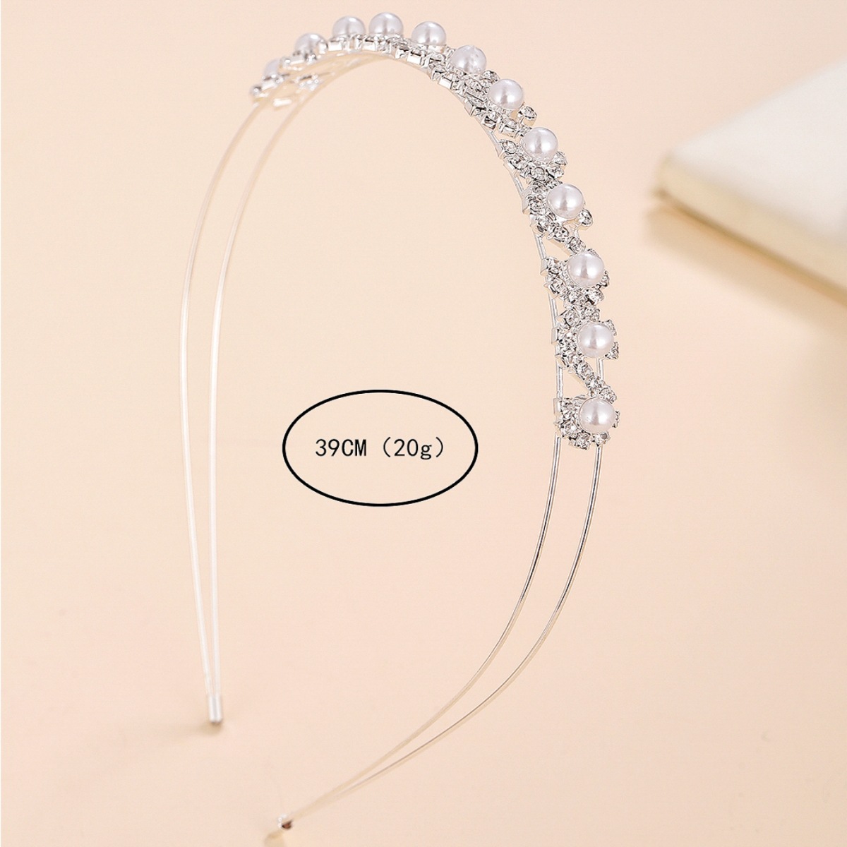 Women's Sweet Solid Color Alloy Rhinestone Plating Hair Band display picture 1