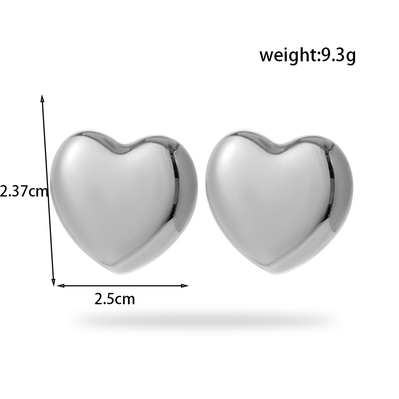 1 Pair Simple Style Water Droplets Heart Shape Rhombus Plating Stainless Steel 18k Gold Plated Drop Earrings display picture 5