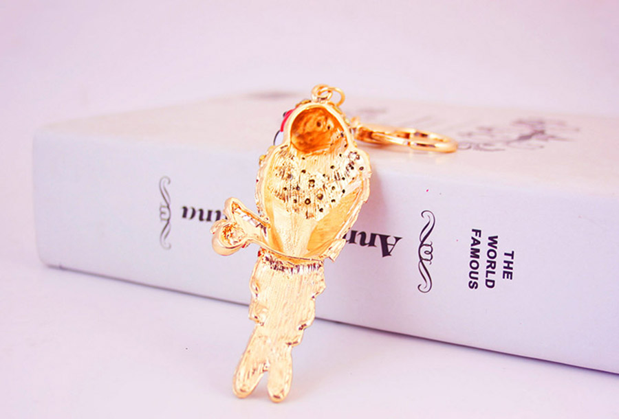 Simple Style Parrot Alloy Inlay Rhinestones Women's Keychain display picture 4