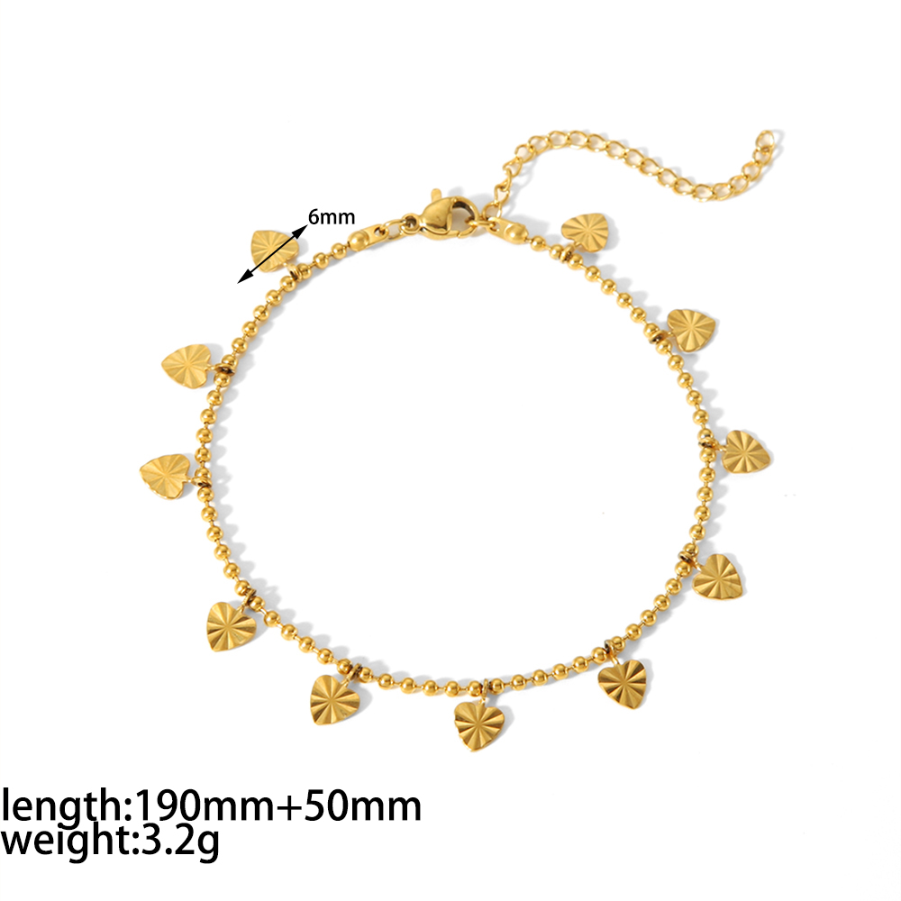 Vintage Style Circle Sun Shell 304 Stainless Steel Polishing Plating Titanium Steel Women's Anklet display picture 7