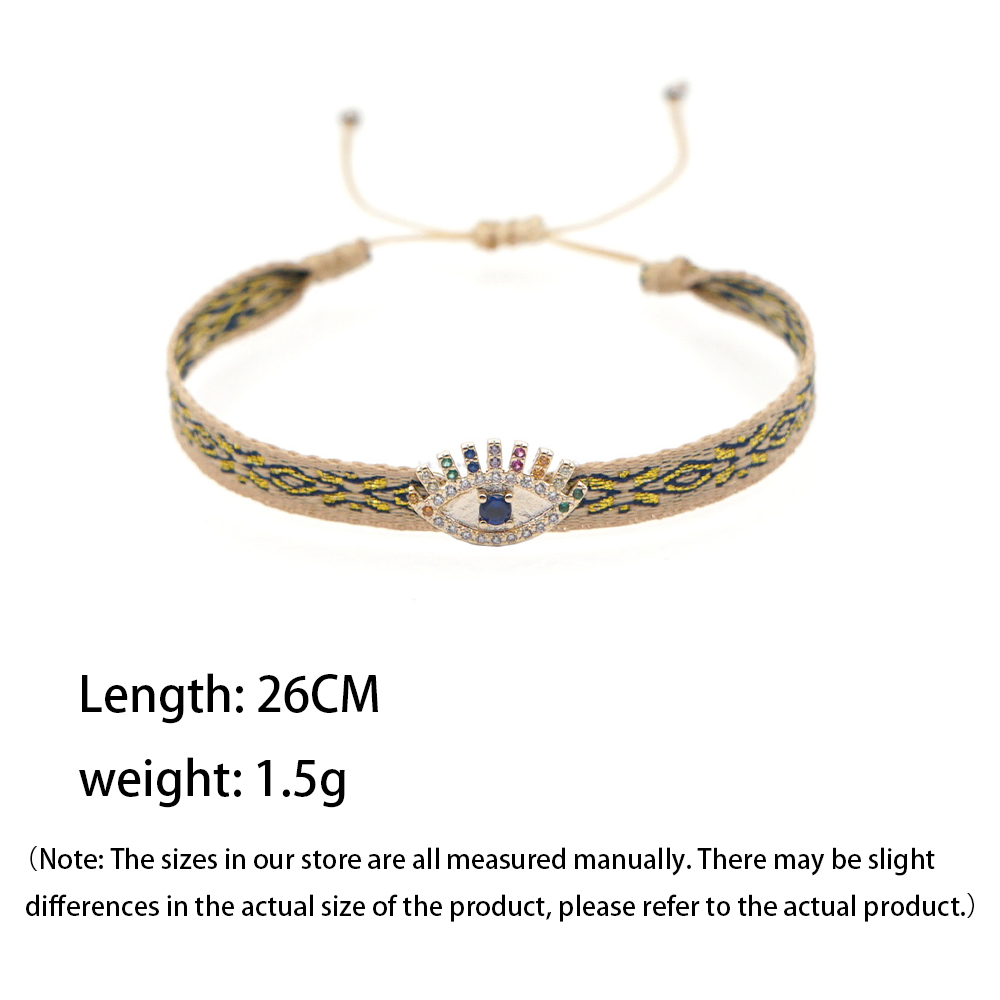 Casual Eye Mixed Materials Knitting Inlay Rhinestones Women's Bracelets display picture 7