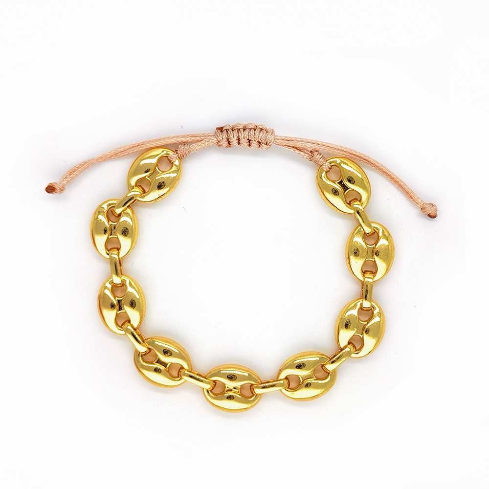 Romantic Heart Shape Shell Copper Beaded Knitting Bracelets display picture 4