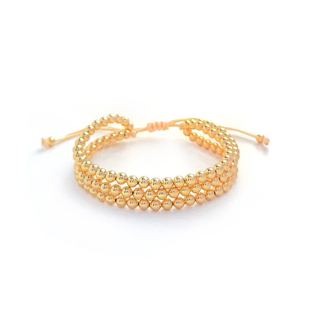 Romantic Heart Shape Shell Copper Beaded Knitting Bracelets display picture 6