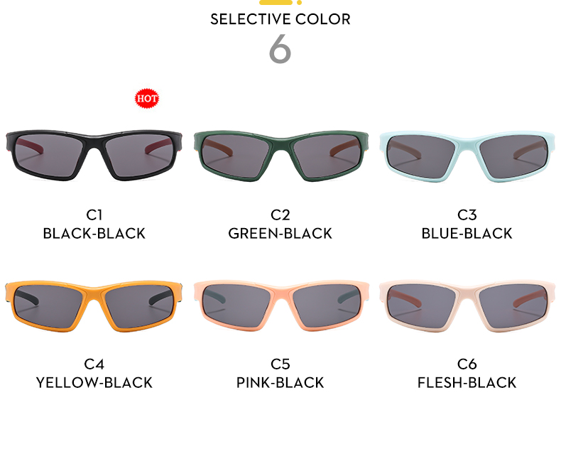 Casual Sports Color Block Ac Special-shaped Mirror Full Frame Kids Sunglasses display picture 3