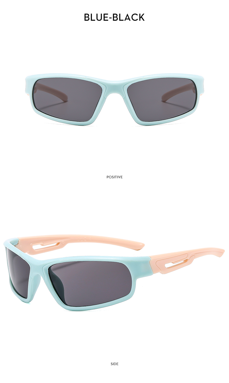 Casual Sports Color Block Ac Special-shaped Mirror Full Frame Kids Sunglasses display picture 5