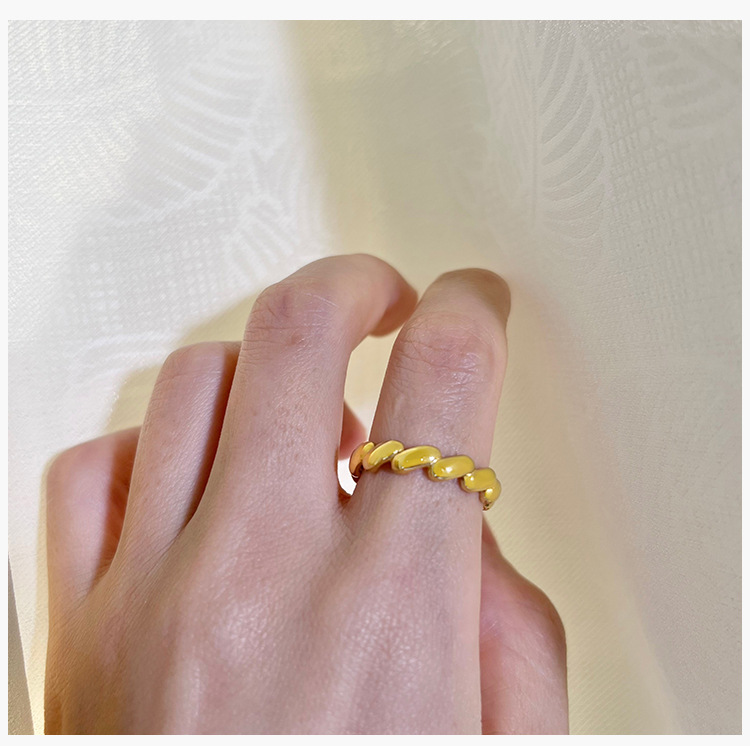 304 Stainless Steel 18K Gold Plated Simple Style Plating Geometric Rings display picture 2