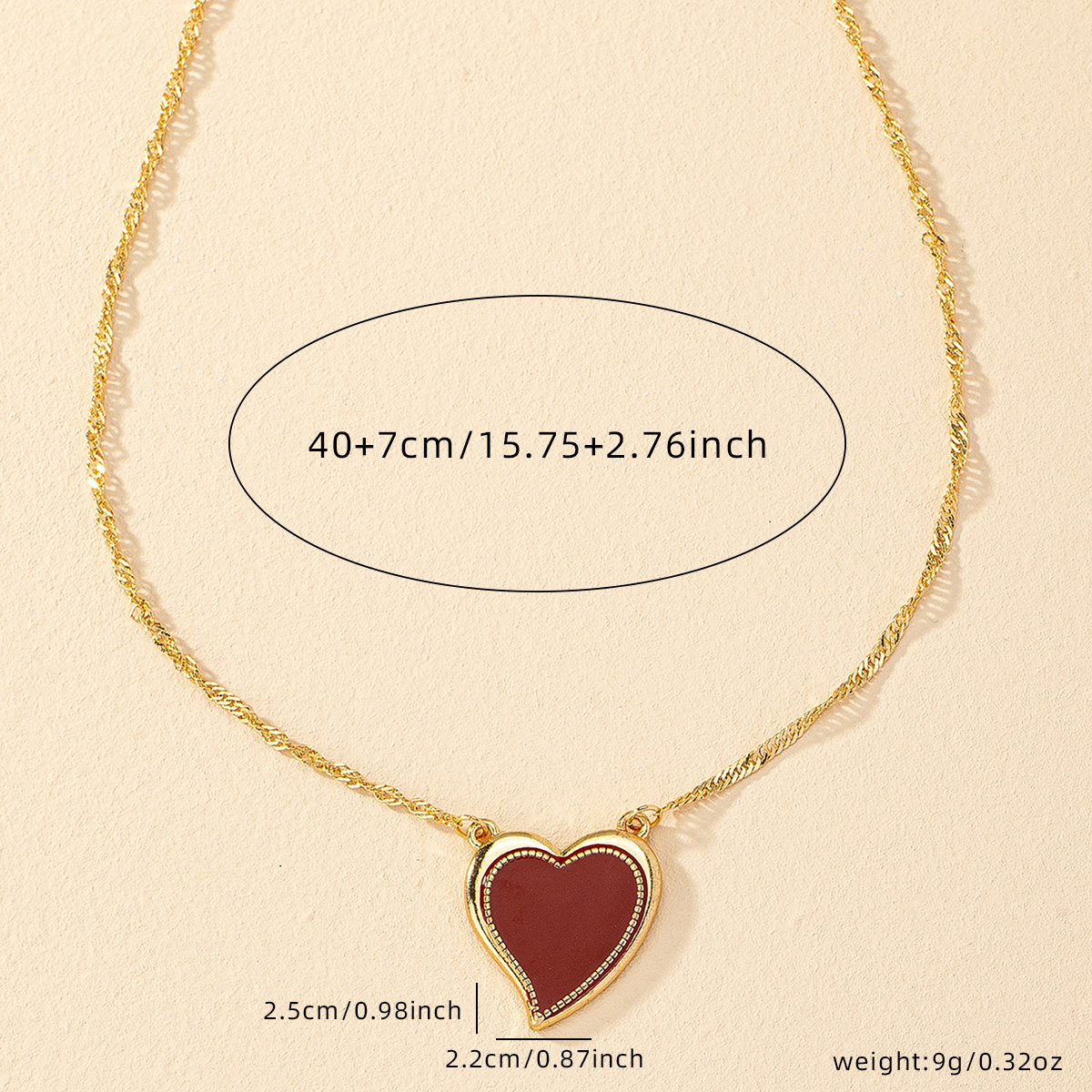 Classic Style Commute Heart Shape Ferroalloy Zinc Alloy Women's Pendant Necklace display picture 2