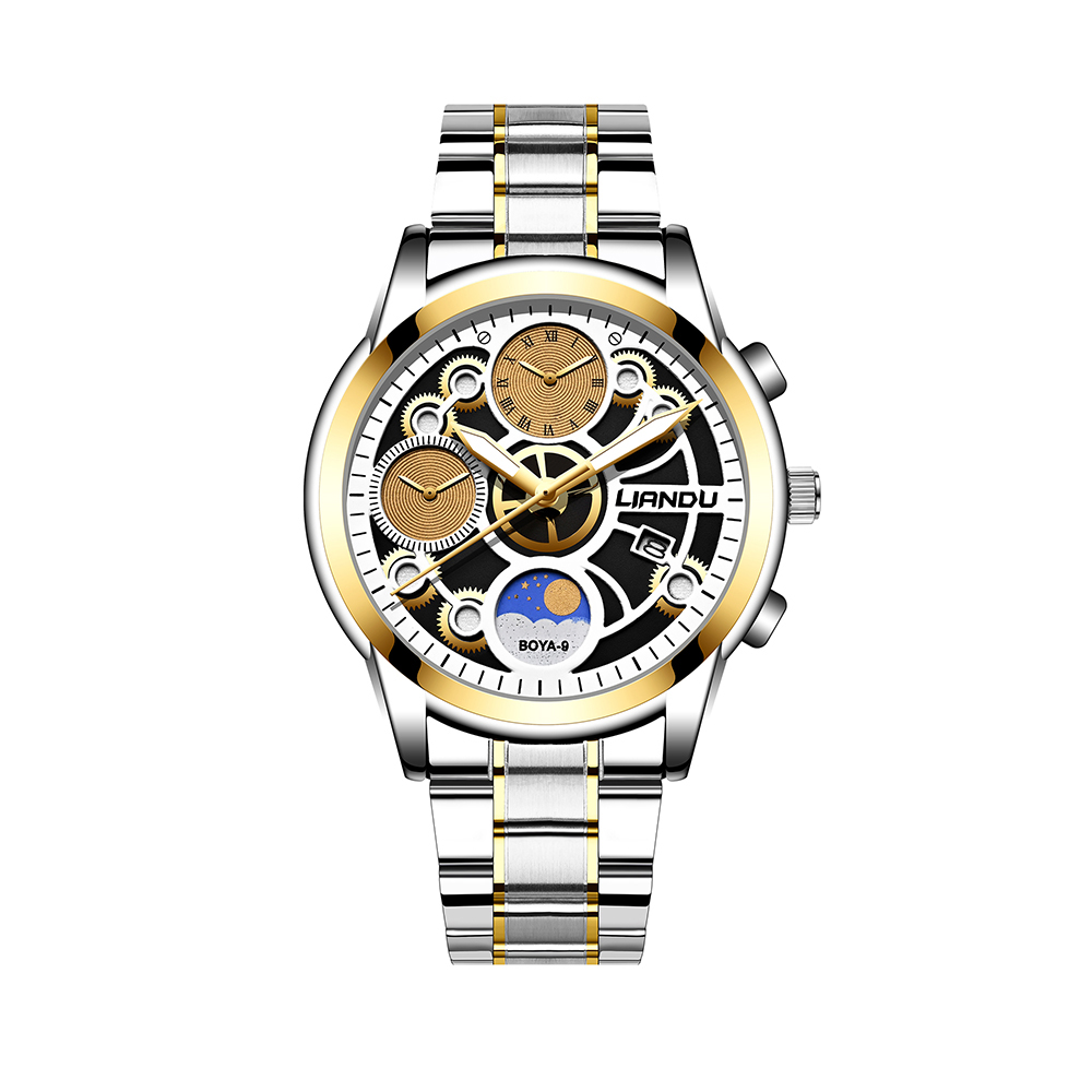 Casual Bloque De Color Hebilla Cuarzo Relojes Hombre display picture 10