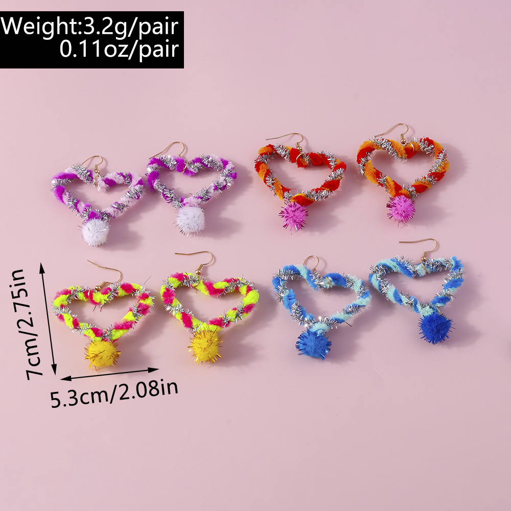 1 Pair Fashion Heart Shape Alloy Drop Earrings display picture 1