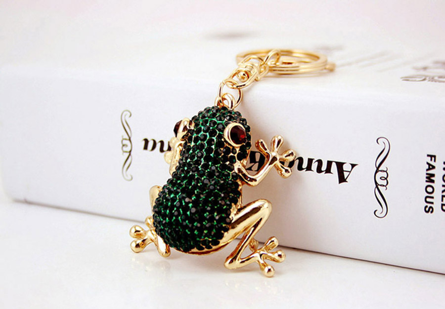 Simple Style Frog Zinc Alloy Inlay Rhinestones Women's Keychain display picture 1