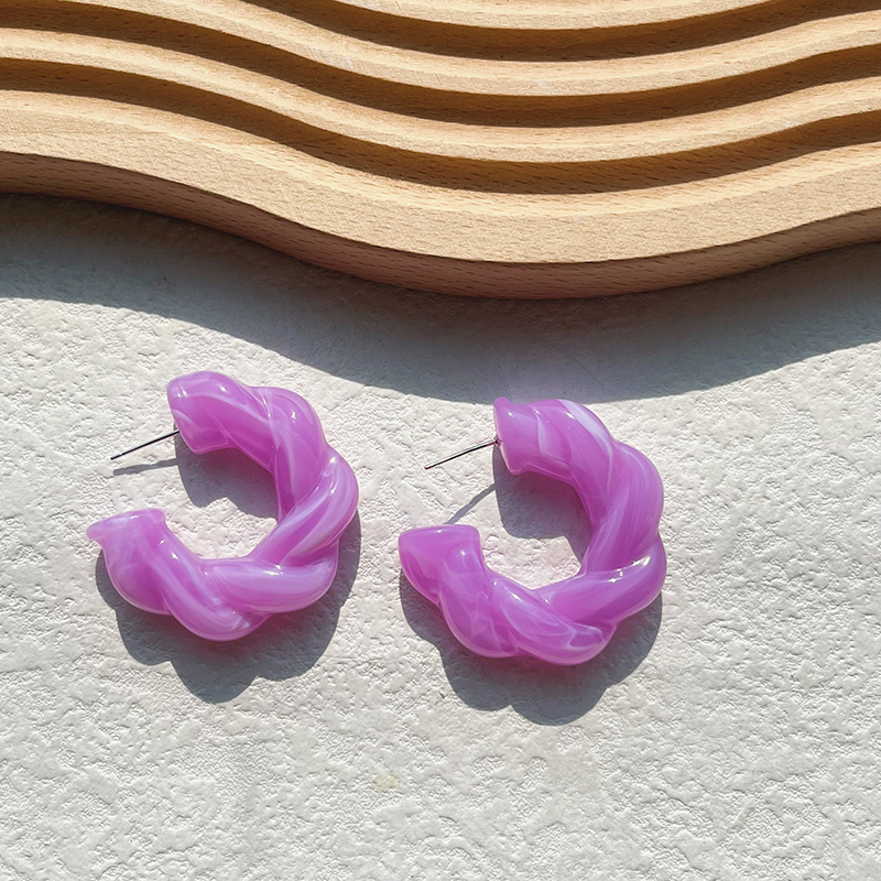 1 Pair Casual Vacation Human Polishing Stoving Varnish Arylic Ear Studs display picture 9
