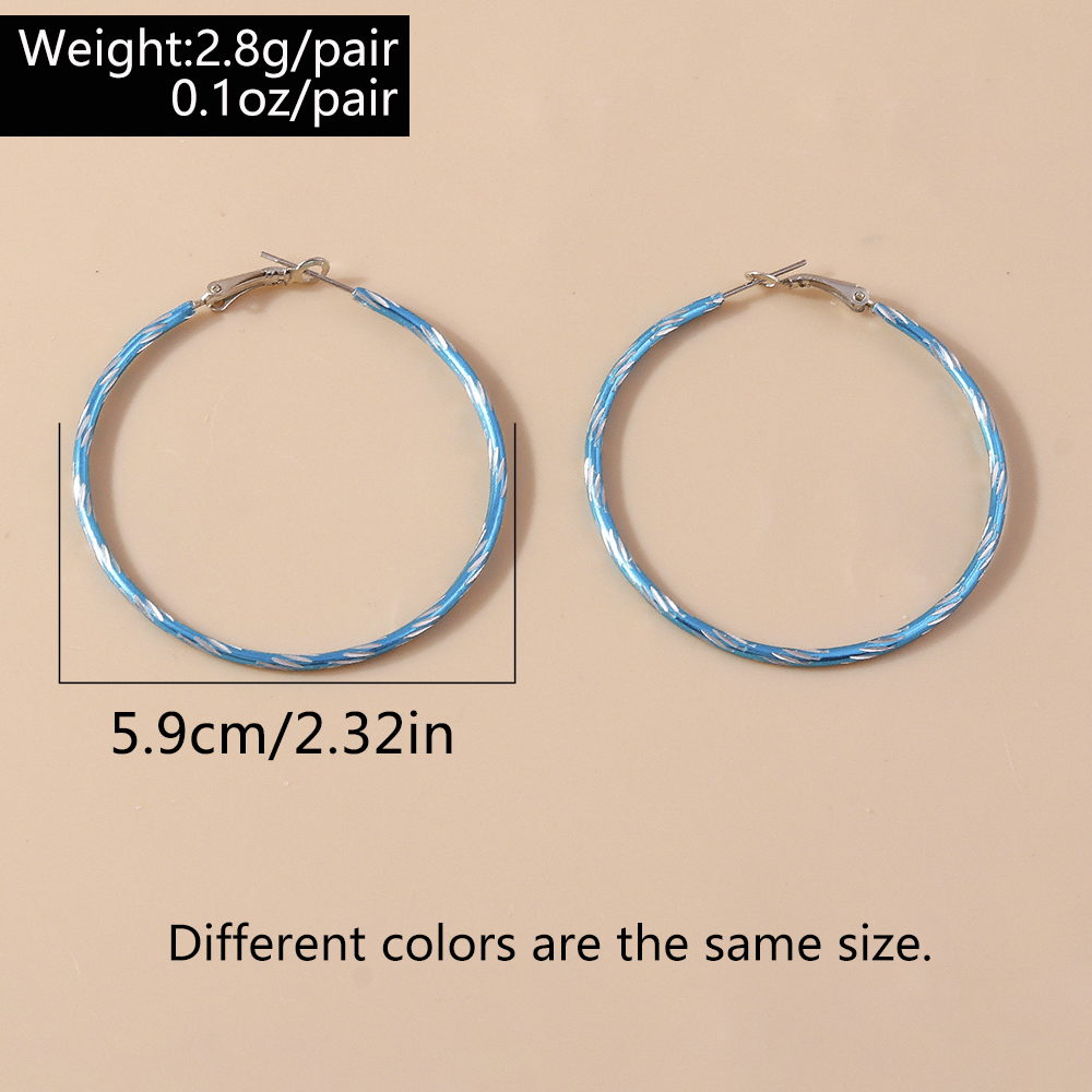 1 Pair Simple Style Circle Alloy Hoop Earrings display picture 1