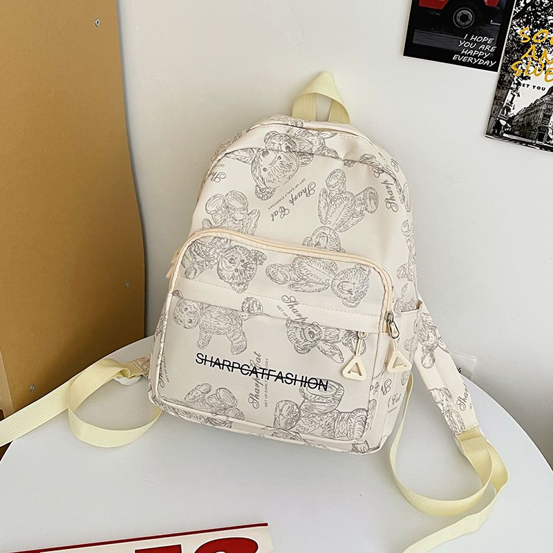 One Size Solid Color Daily School Backpack display picture 2
