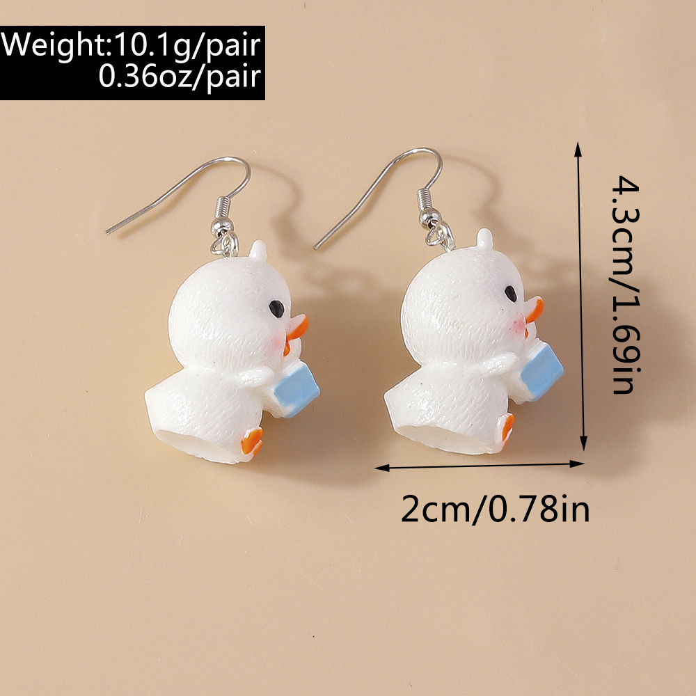 1 Paire Mignon Dessin Animé Alliage De Zinc Boucles D'oreilles display picture 1