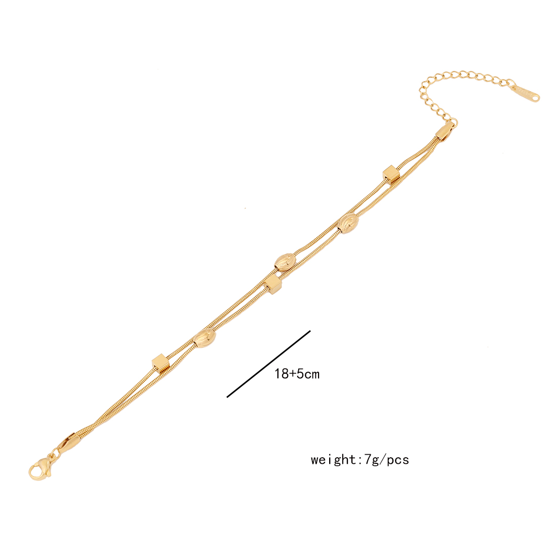 Simple Style Geometric Stainless Steel 18K Gold Plated Bracelets In Bulk display picture 16