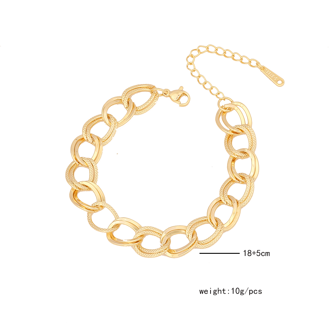 Simple Style Geometric Stainless Steel 18K Gold Plated Bracelets In Bulk display picture 9