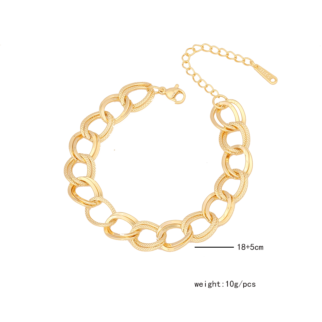 Style Simple Géométrique Acier Inoxydable Plaqué Or 18K Bracelets En Masse display picture 9