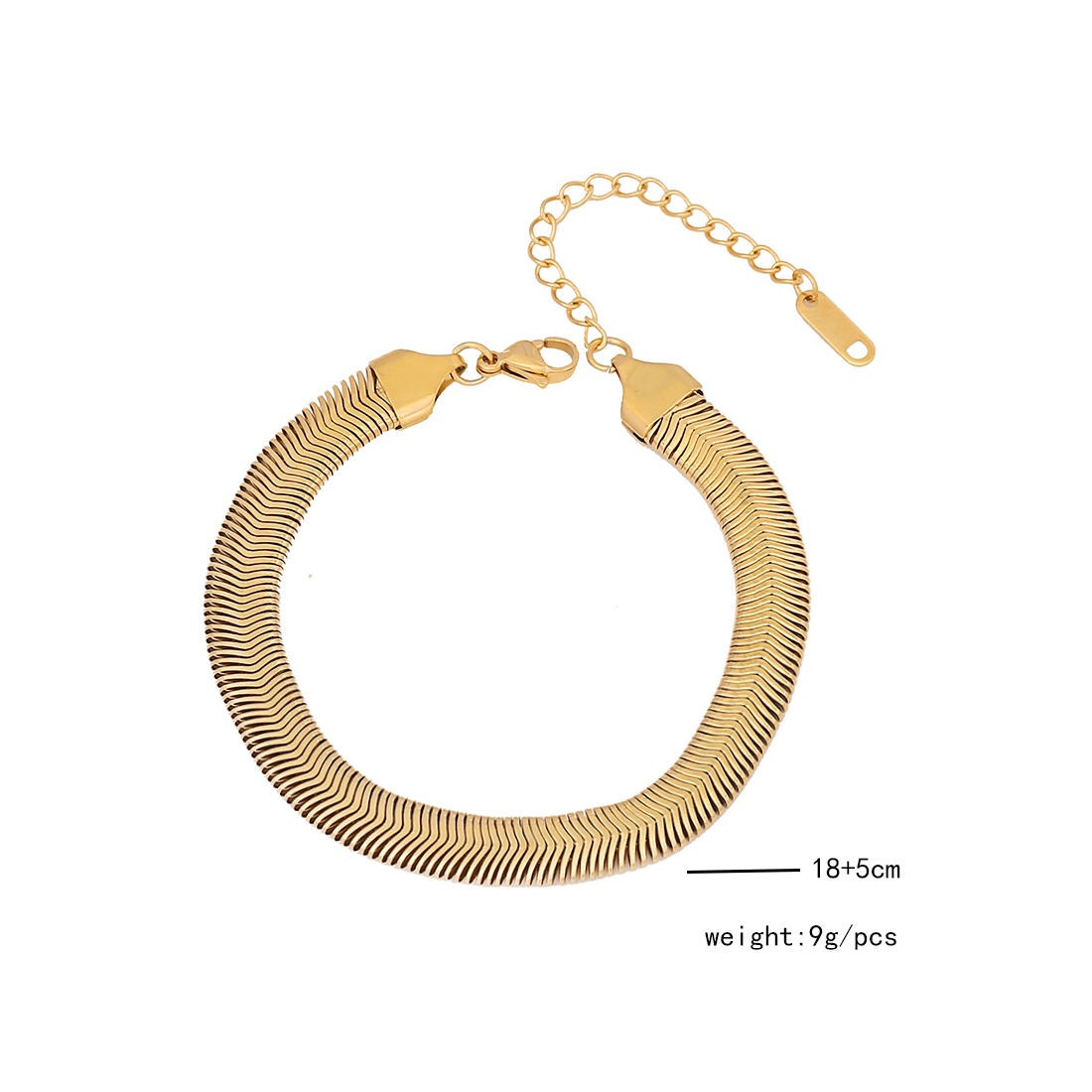 Style Simple Géométrique Acier Inoxydable Plaqué Or 18K Bracelets En Masse display picture 7