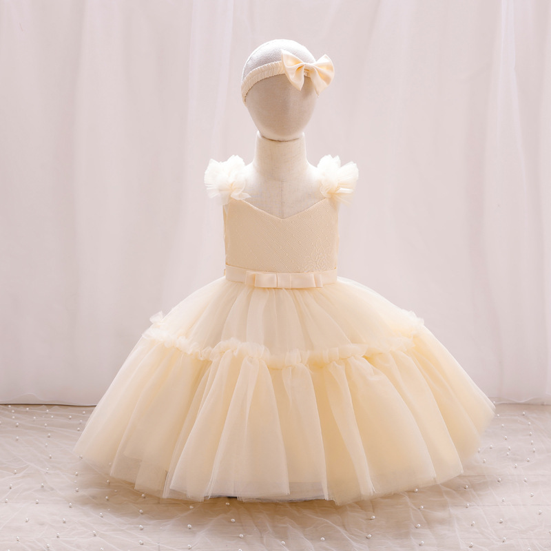 Elegant Prinzessin Einfarbig Polyester Mädchen Kleider display picture 3