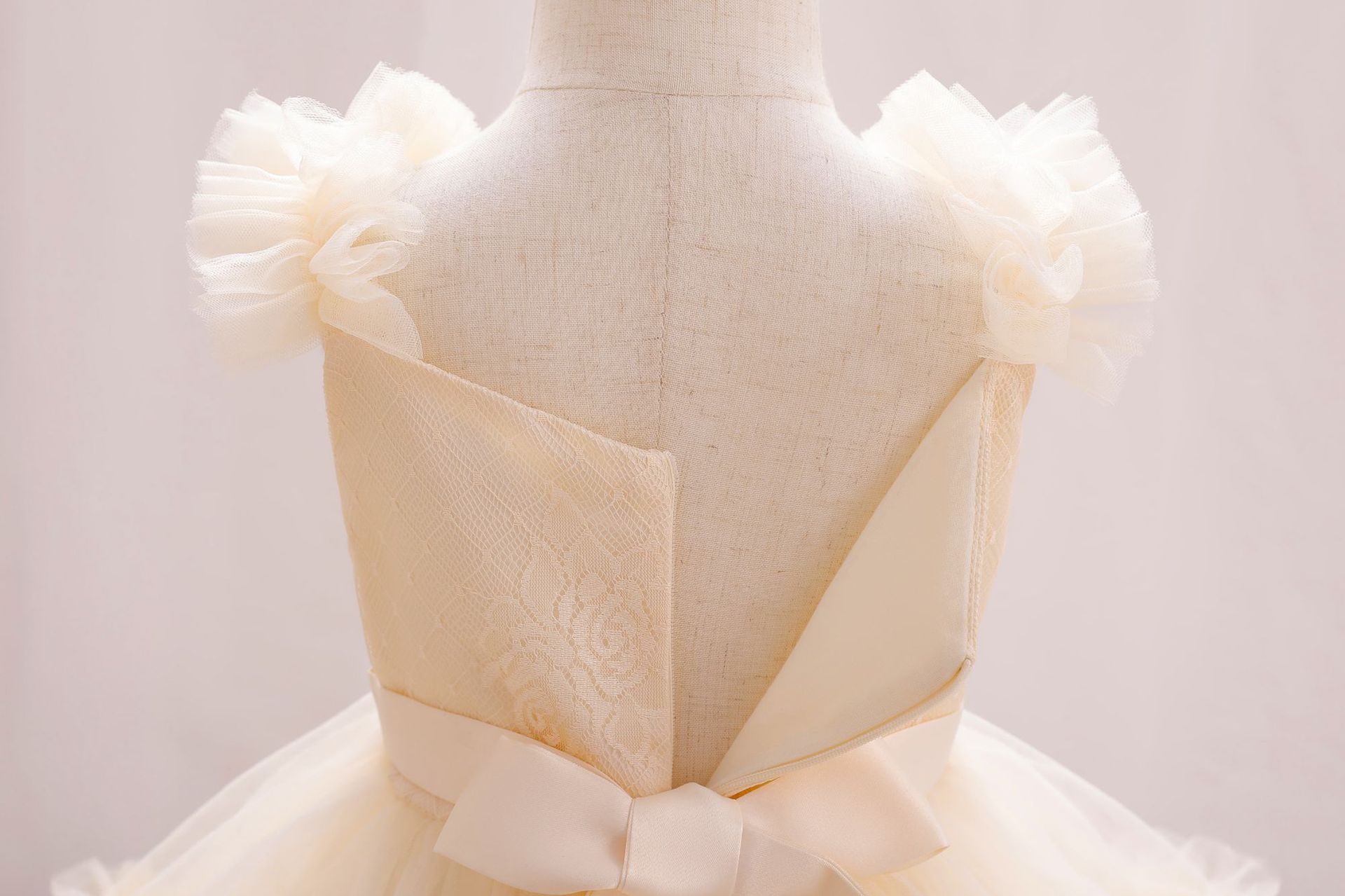 Élégant Princesse Couleur Unie Polyester Filles Robes display picture 5