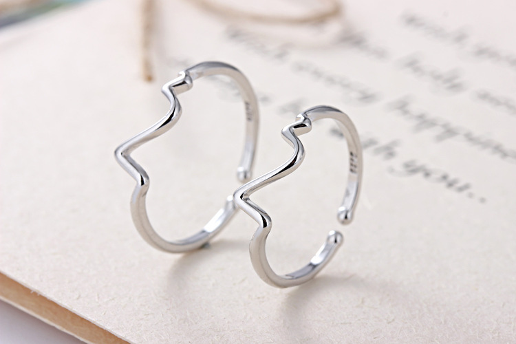 Simple Style Solid Color Copper Plating White Gold Plated Rings display picture 5