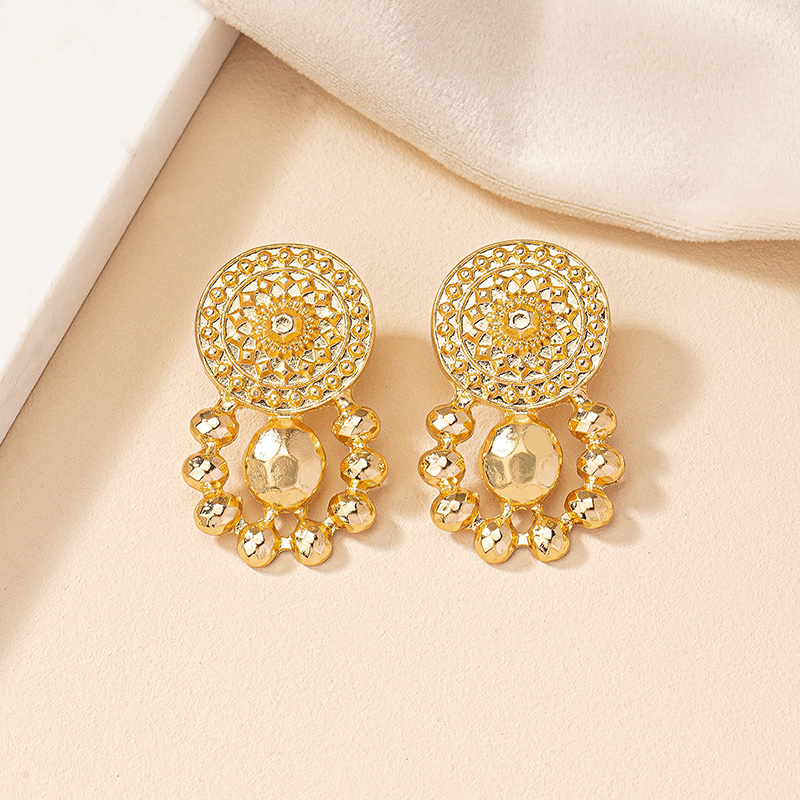 1 Pair Ig Style Geometric Plating Alloy Gold Plated Ear Studs display picture 4