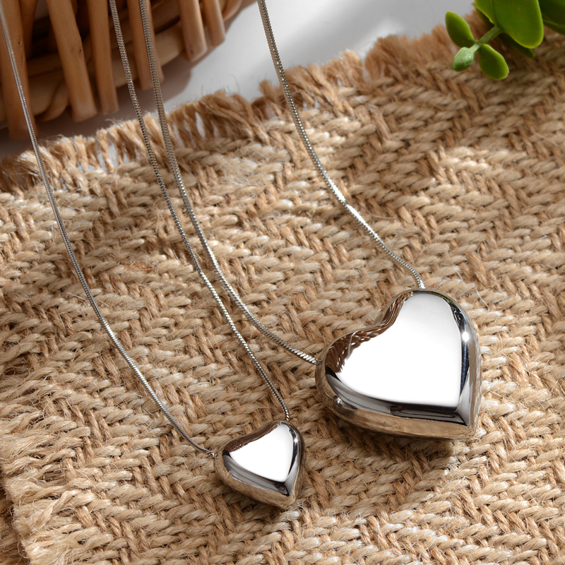 Edelstahl 304 Romantisch Einfacher Stil Überzug Herzform Halskette Mit Anhänger display picture 8