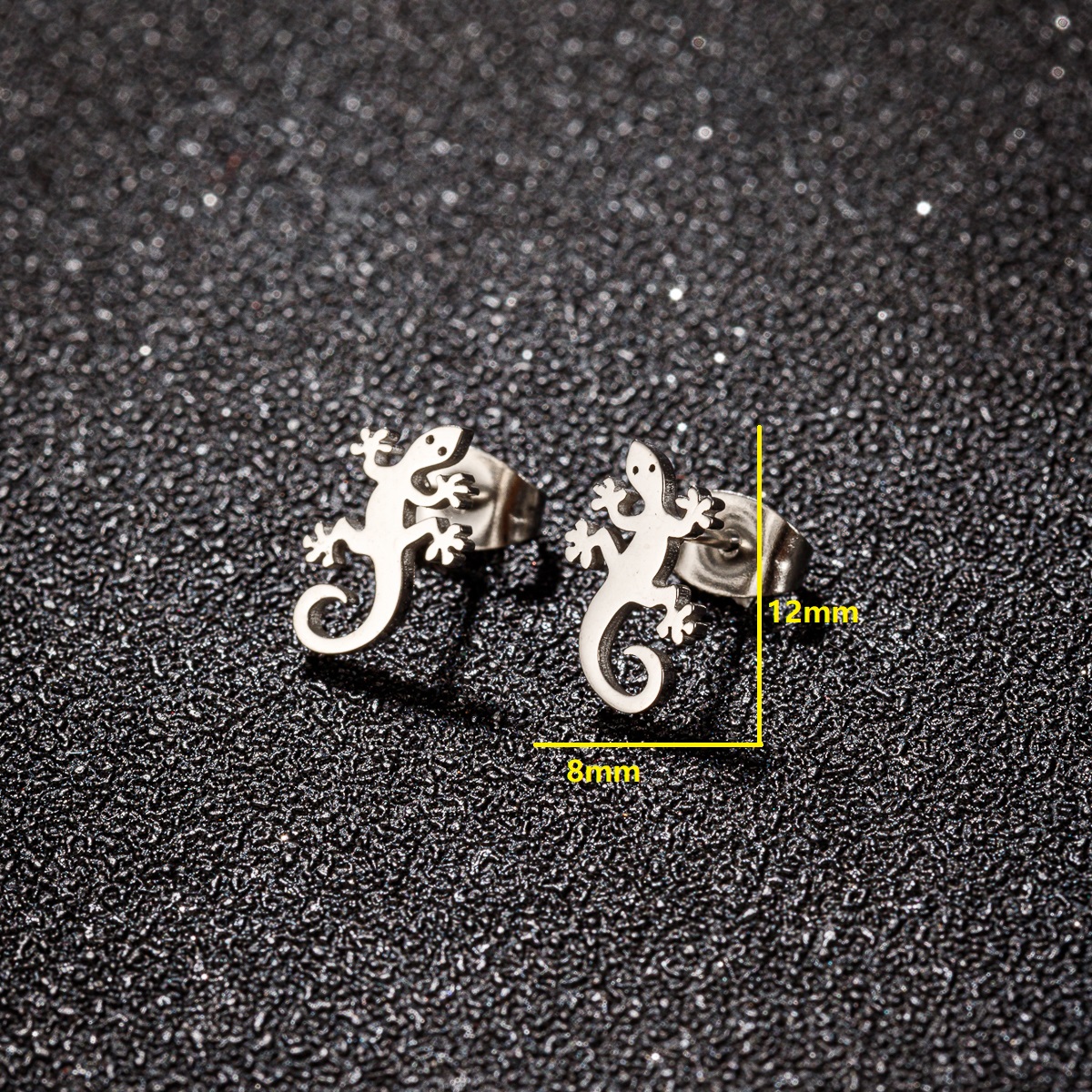 1 Pair Cute Animal Polishing Plating Stainless Steel 18k Gold Plated Ear Studs display picture 3