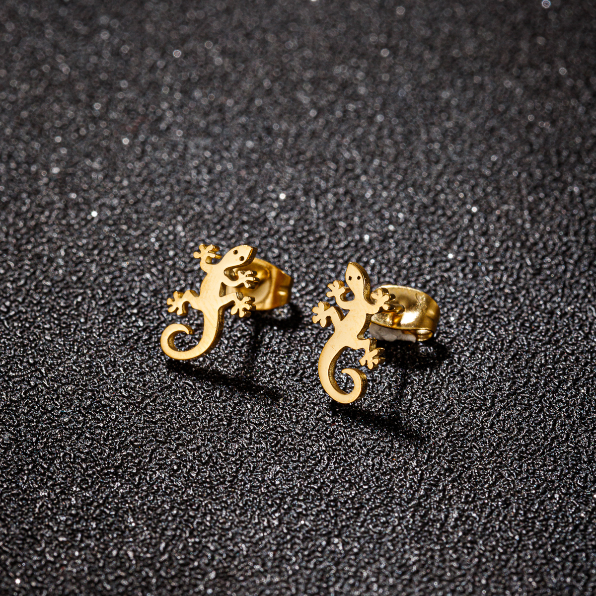 1 Pair Cute Animal Polishing Plating Stainless Steel 18k Gold Plated Ear Studs display picture 9