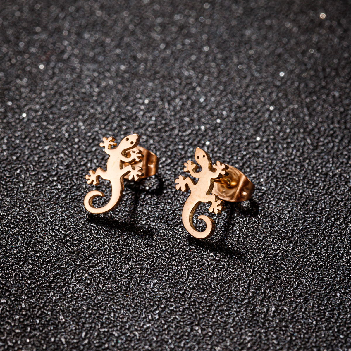 1 Pair Cute Animal Polishing Plating Stainless Steel 18k Gold Plated Ear Studs display picture 8