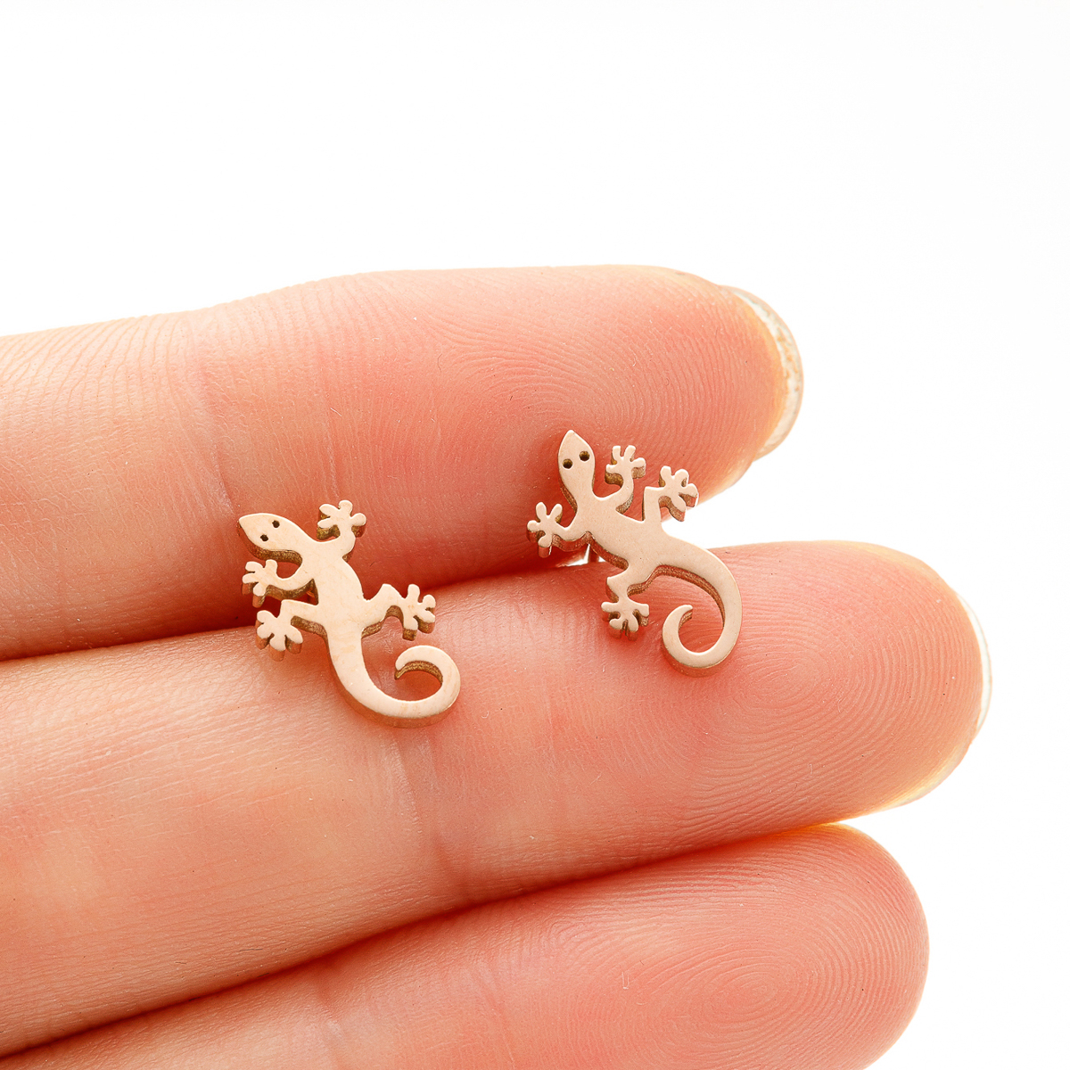 1 Pair Cute Animal Polishing Plating Stainless Steel 18k Gold Plated Ear Studs display picture 7