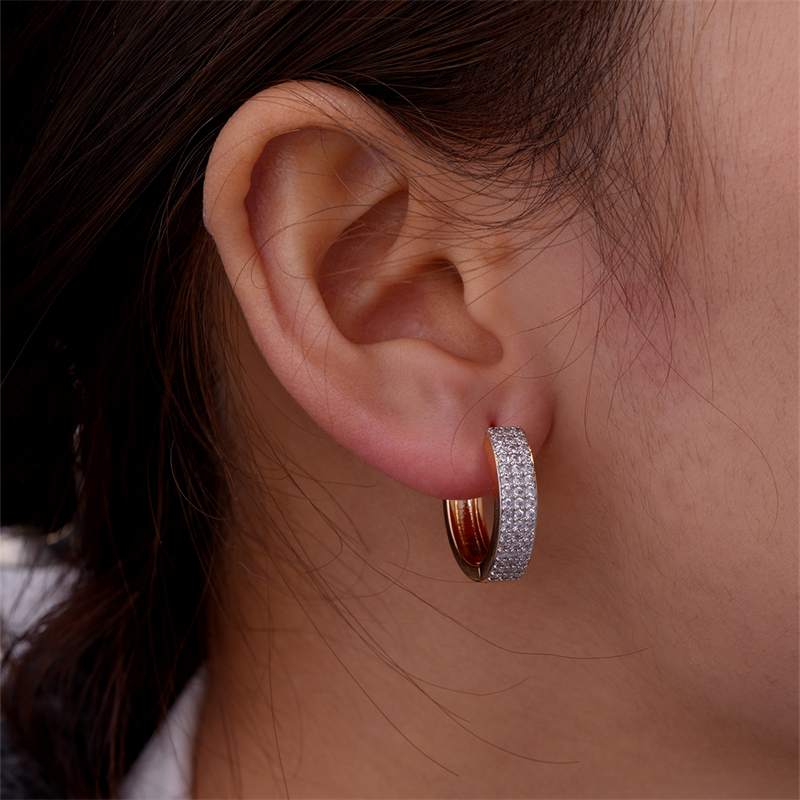 1 Pair Elegant Color Block Plating Inlay Copper Zircon K Gold Plated Earrings display picture 18