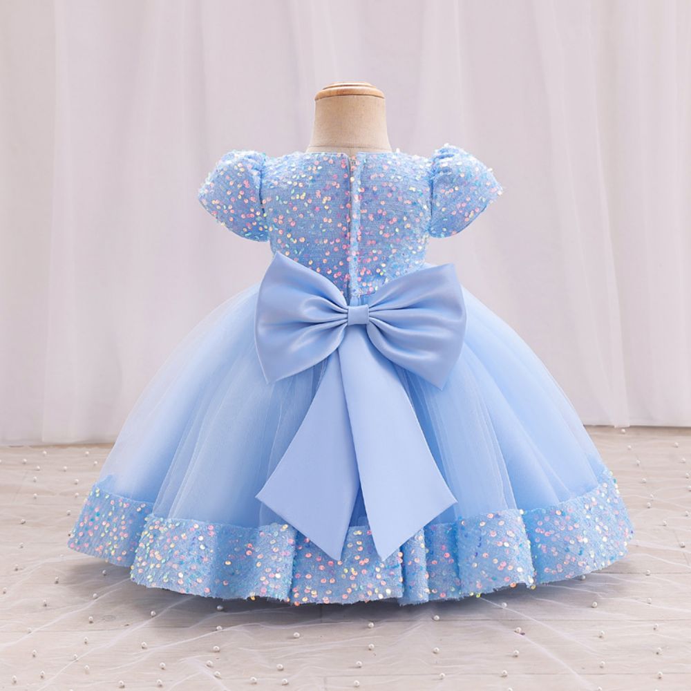 Elegant Solid Color Flower Polyester Girls Dresses display picture 4