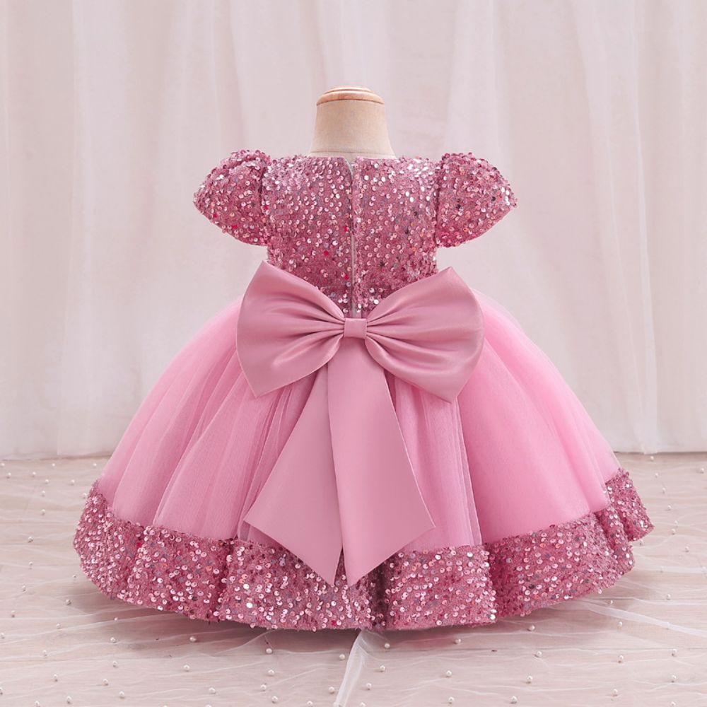 Elegant Solid Color Flower Polyester Girls Dresses display picture 14