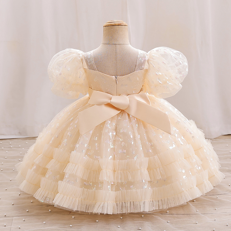 Elegant Romantic Solid Color Polyester Girls Dresses display picture 7