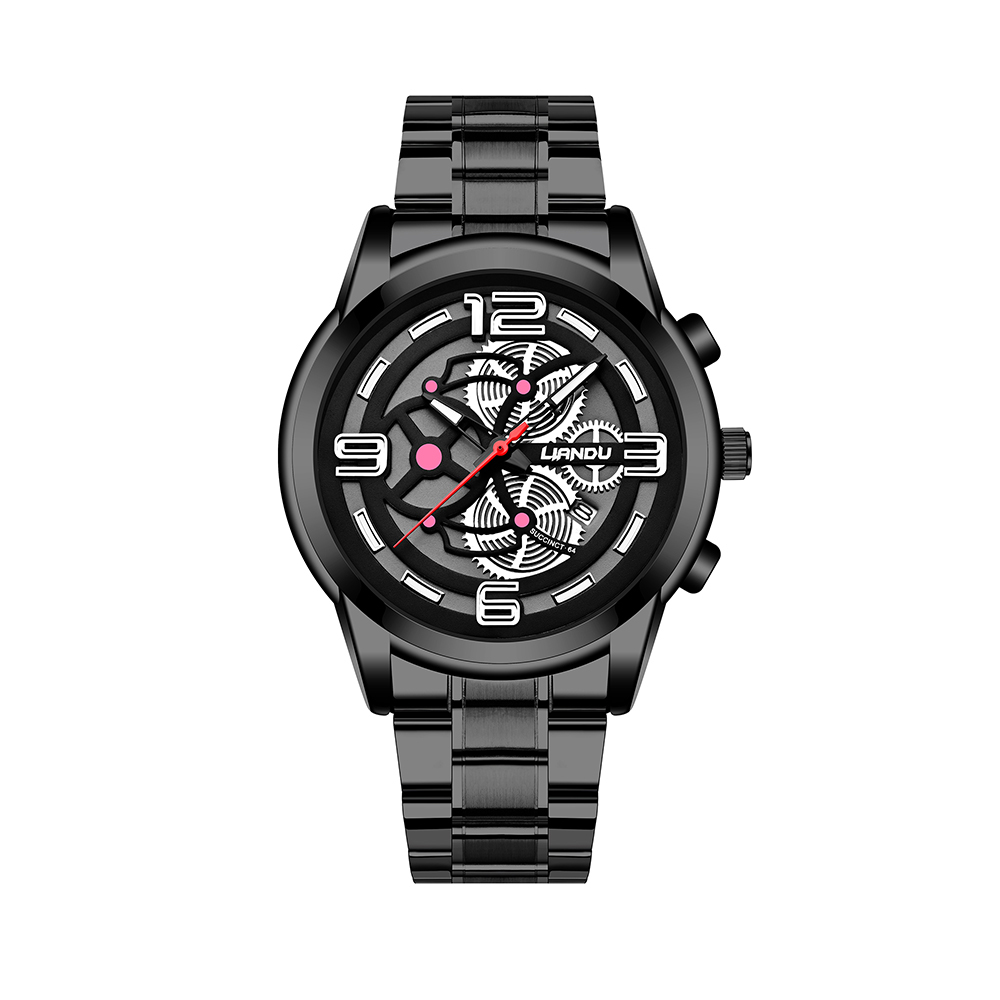 Casual Solid Color Buckle Quartz Men's Watches display picture 4