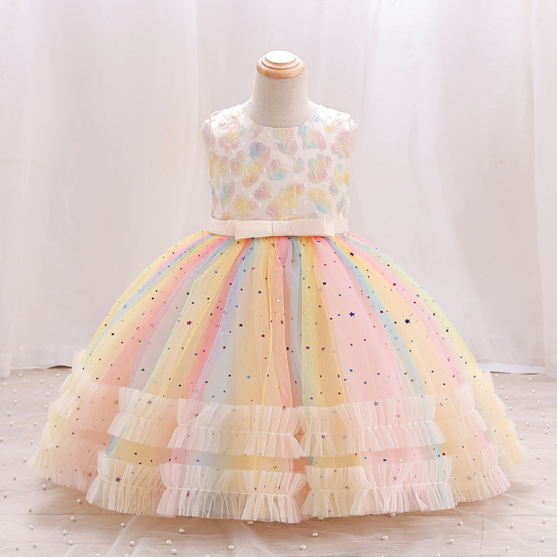 Elegant Cute Color Block Polyester Girls Dresses display picture 5