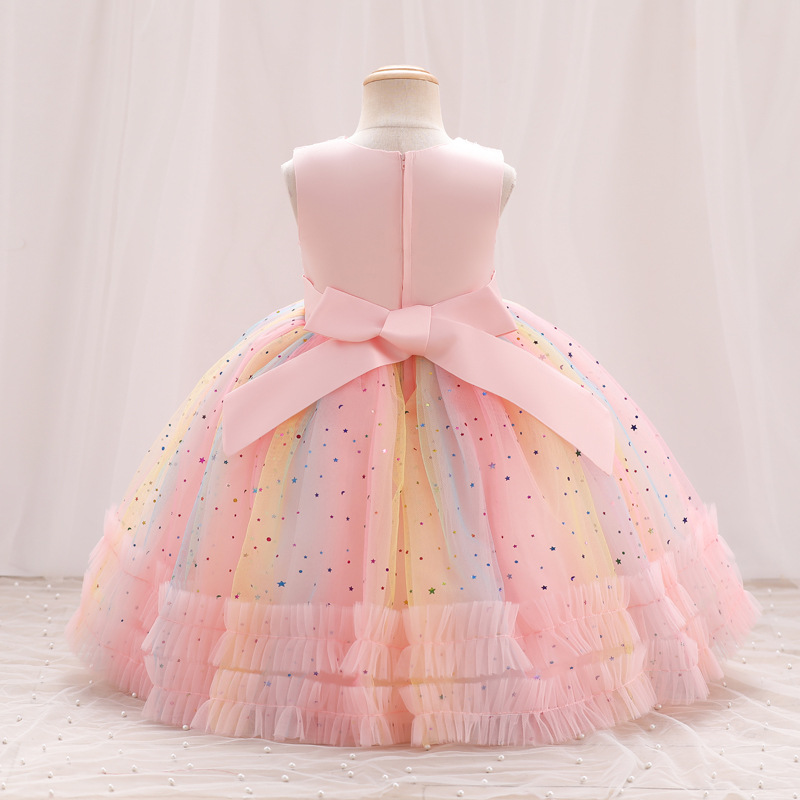 Elegant Cute Color Block Polyester Girls Dresses display picture 4
