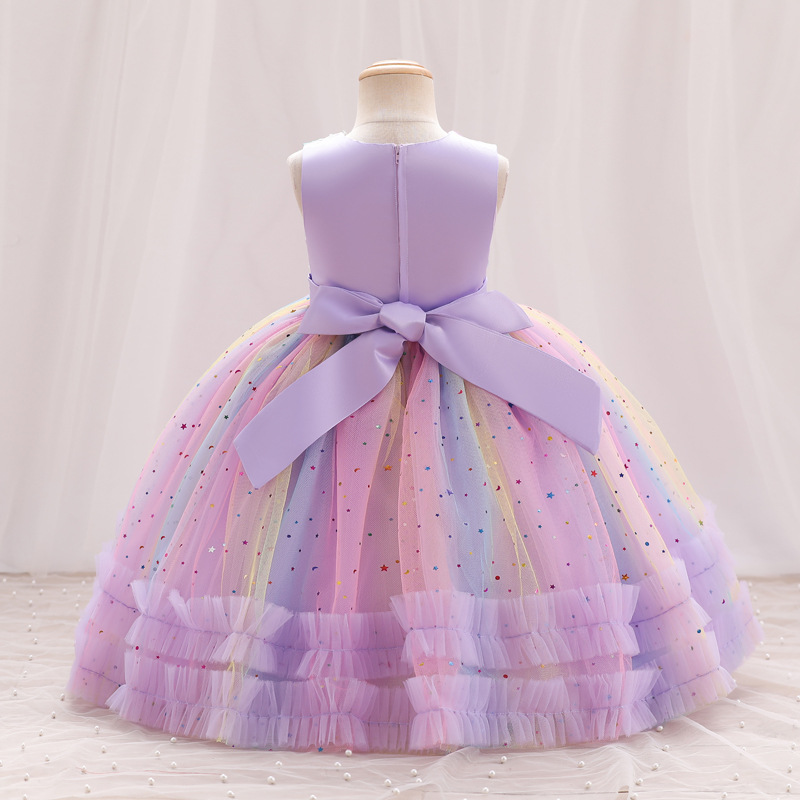 Elegant Cute Color Block Polyester Girls Dresses display picture 8