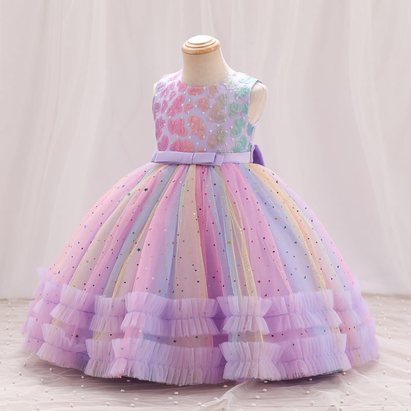 Elegant Cute Color Block Polyester Girls Dresses display picture 7