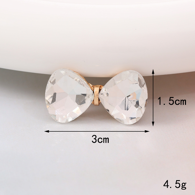 Sucré Noeud D'arc Métal Placage Incruster Perles Artificielles Diamant Artificiel Bijoux Accessoires display picture 15