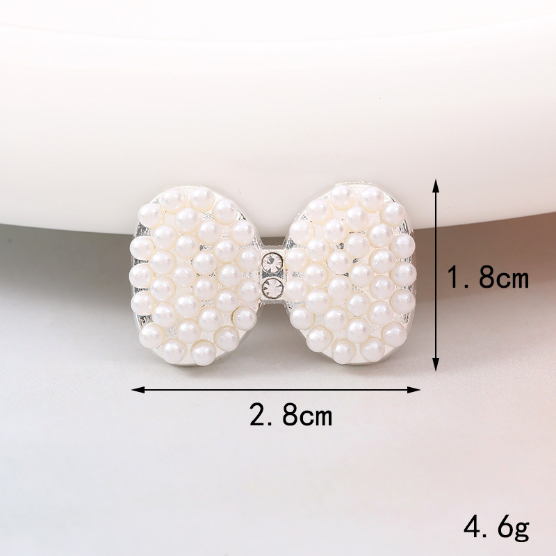 Sweet Bow Knot Metal Plating Inlay Artificial Pearls Artificial Diamond Jewelry Accessories display picture 17