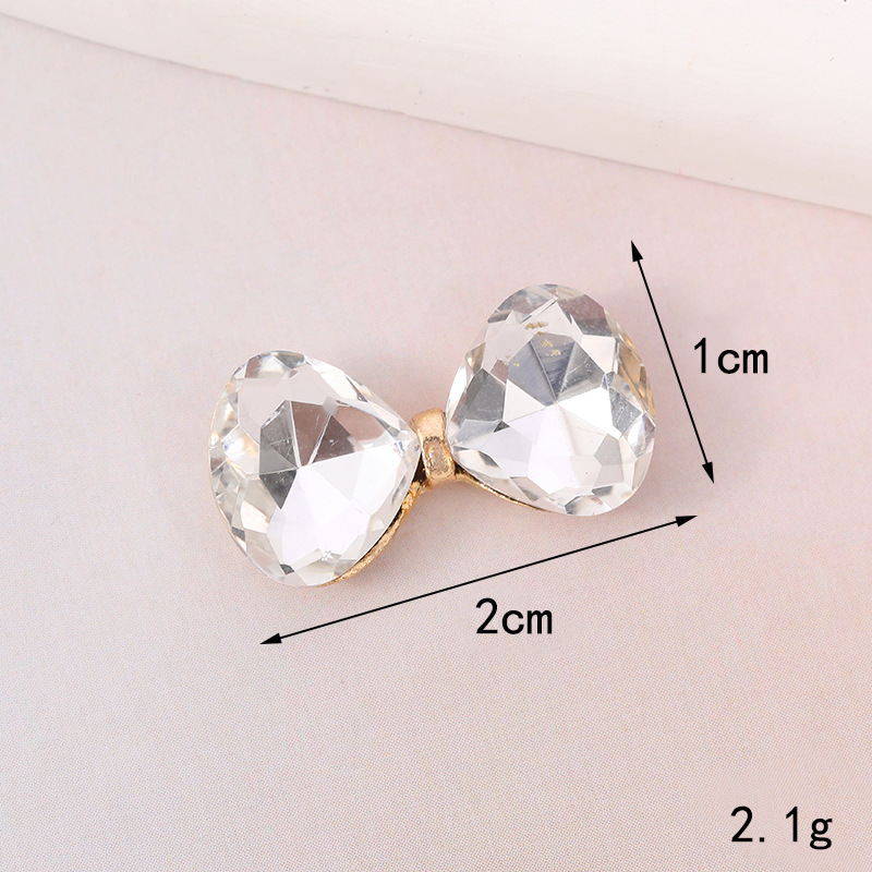 Sucré Noeud D'arc Métal Placage Incruster Perles Artificielles Diamant Artificiel Bijoux Accessoires display picture 18
