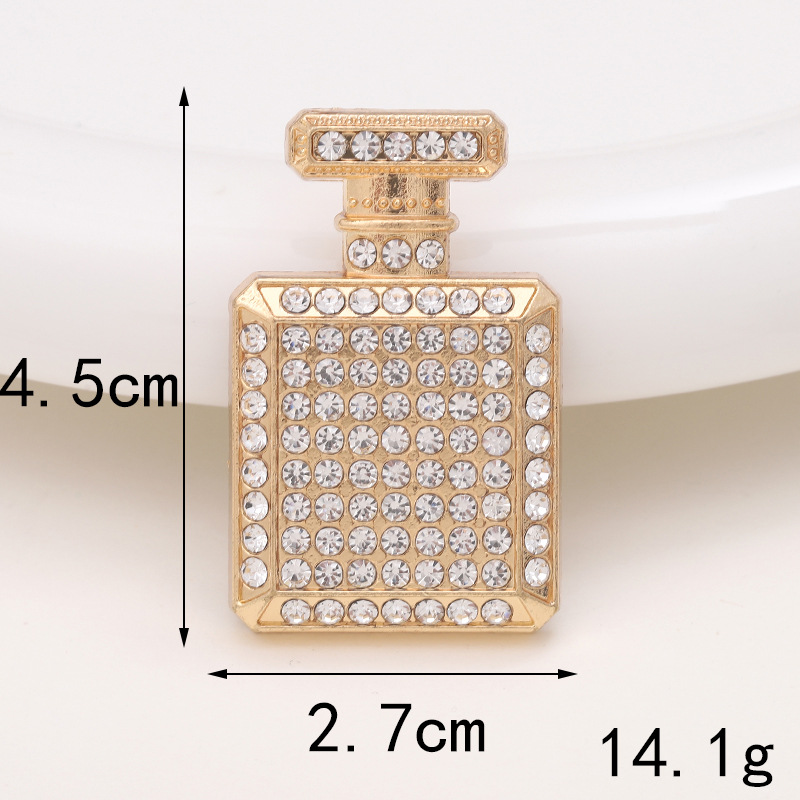 Basic Perfume Bottle Metal Plating Inlay Artificial Gemstones Artificial Pearls Jewelry Accessories display picture 3