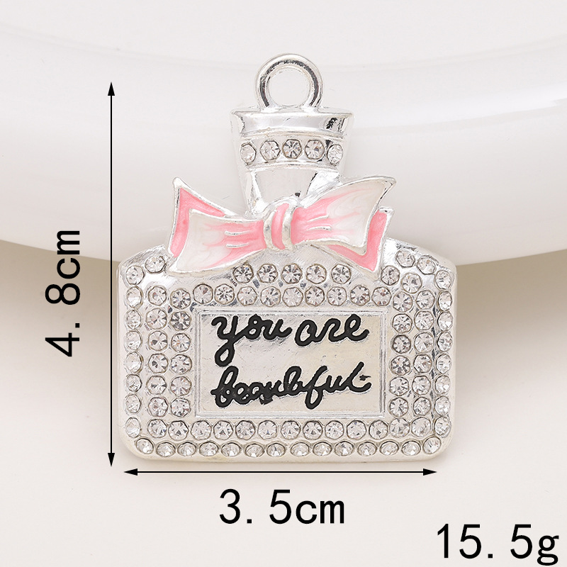 Basic Perfume Bottle Metal Plating Inlay Artificial Gemstones Artificial Pearls Jewelry Accessories display picture 4